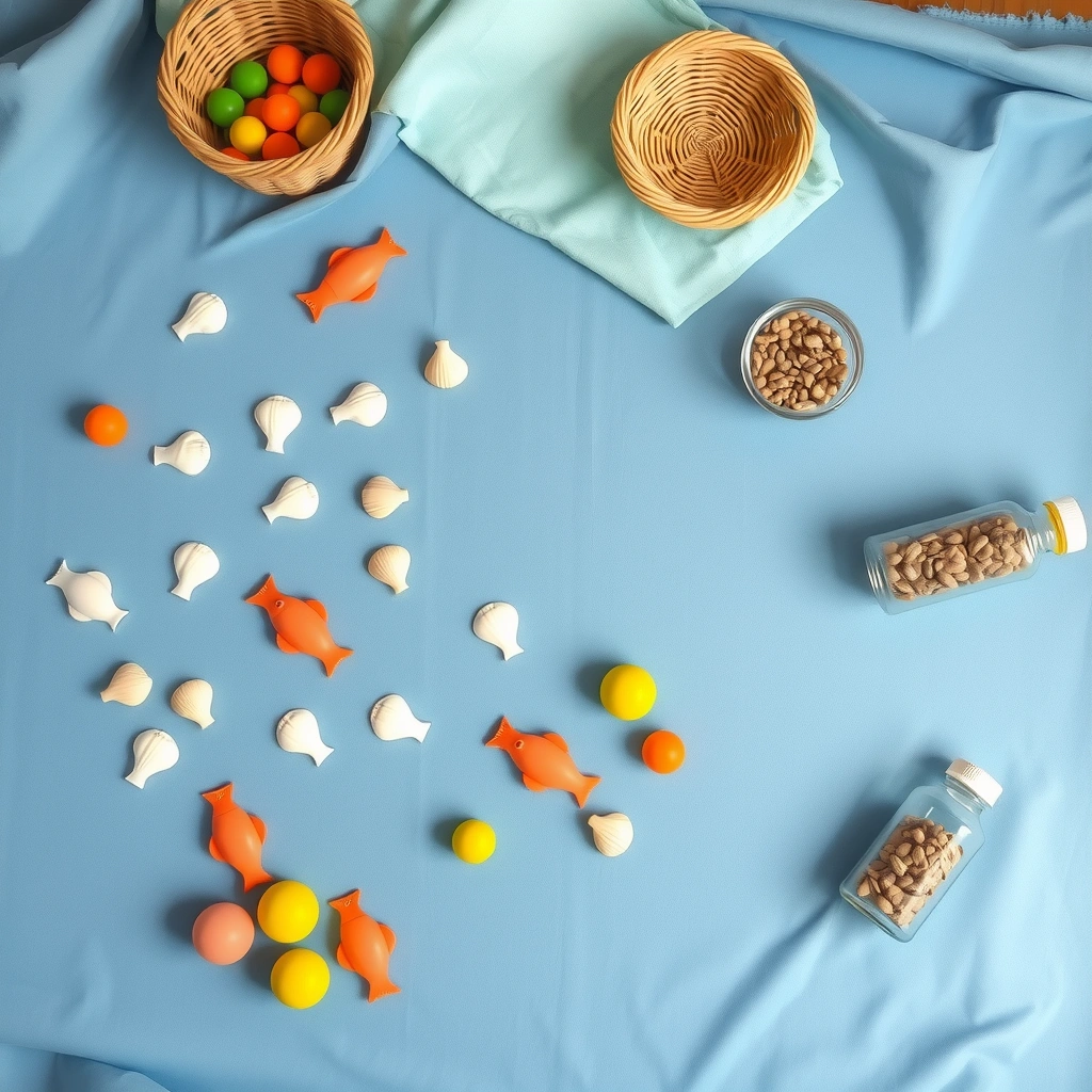 Scena sensorycznego "morza" - Materiały - Dzień Latarni Morskich